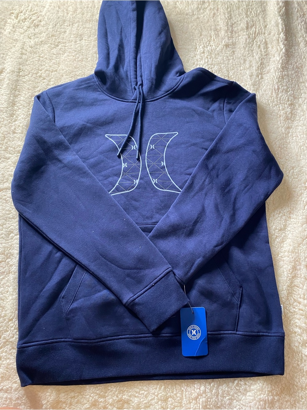 Hurley Navy Blue Logo Hooded Sweatshirt